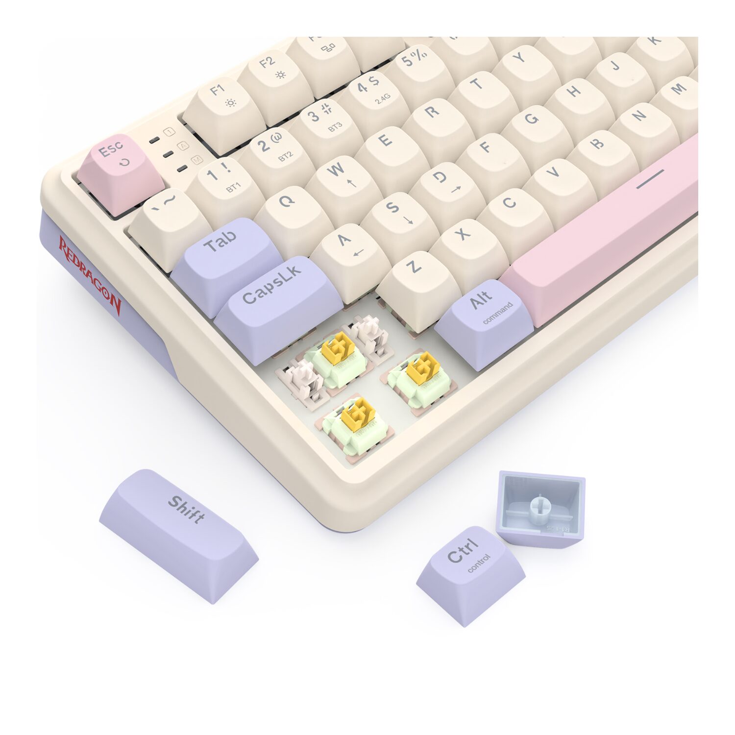 Redragon K768 EISA 100 RGB Wireless Gaming Keyboard - Lilac - Image 7
