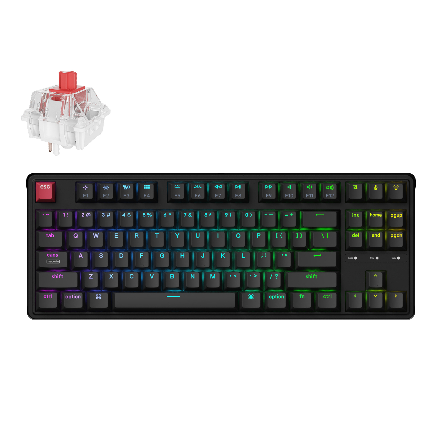 Keychron C3 Pro 8K QMK RGB Wired Mechanical Keyboard (80% Layout