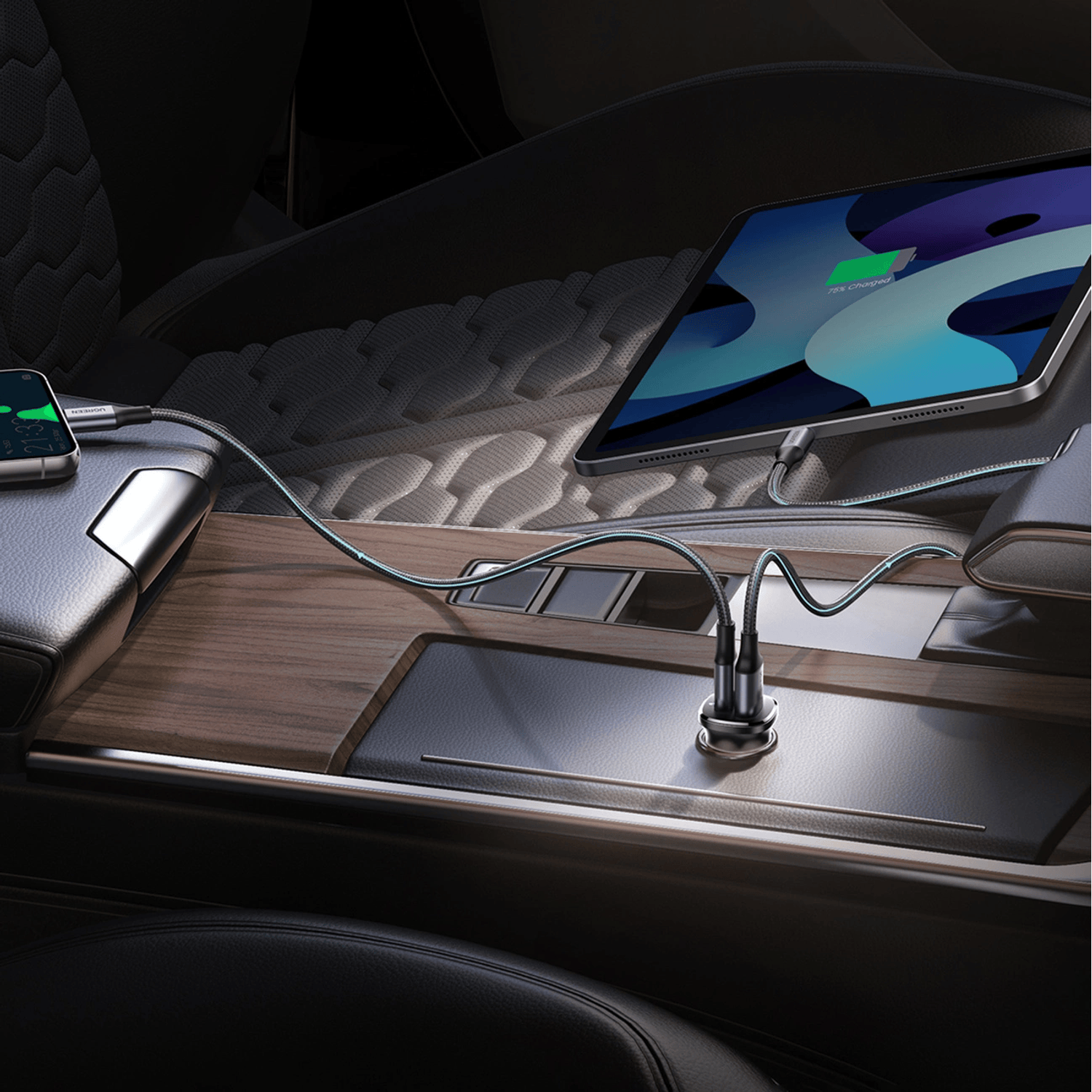 UGREEN Car Charger Fast Charging 30W 2Ports - Image 4