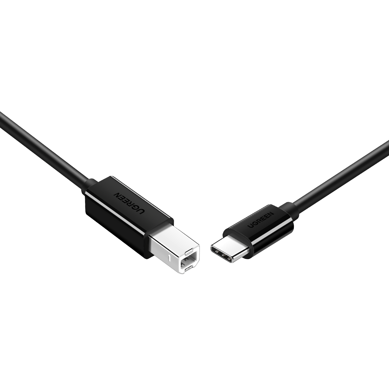 UGreen USB Type-C to B Male Printing Cable 2m - Black - Image 3