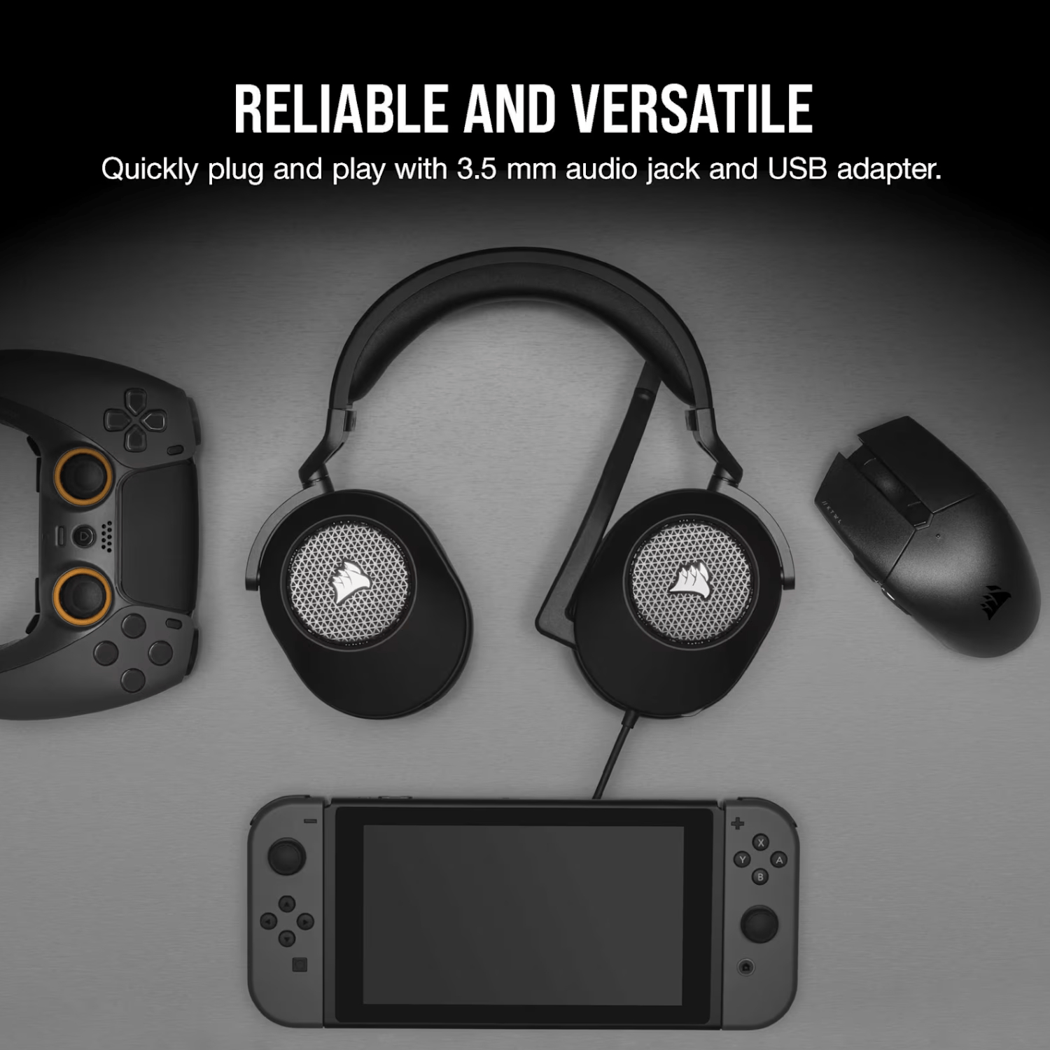 Corsair HS65 SURROUND Wired Gaming Headset — Carbon (AP) - Image 5