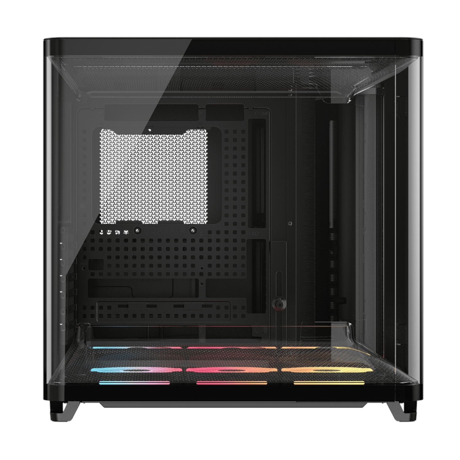 Corsair AIR 5400 LX-R RGB iCUE LINK Triple Chamber Mid-Tower PC Case - Black - Image 3
