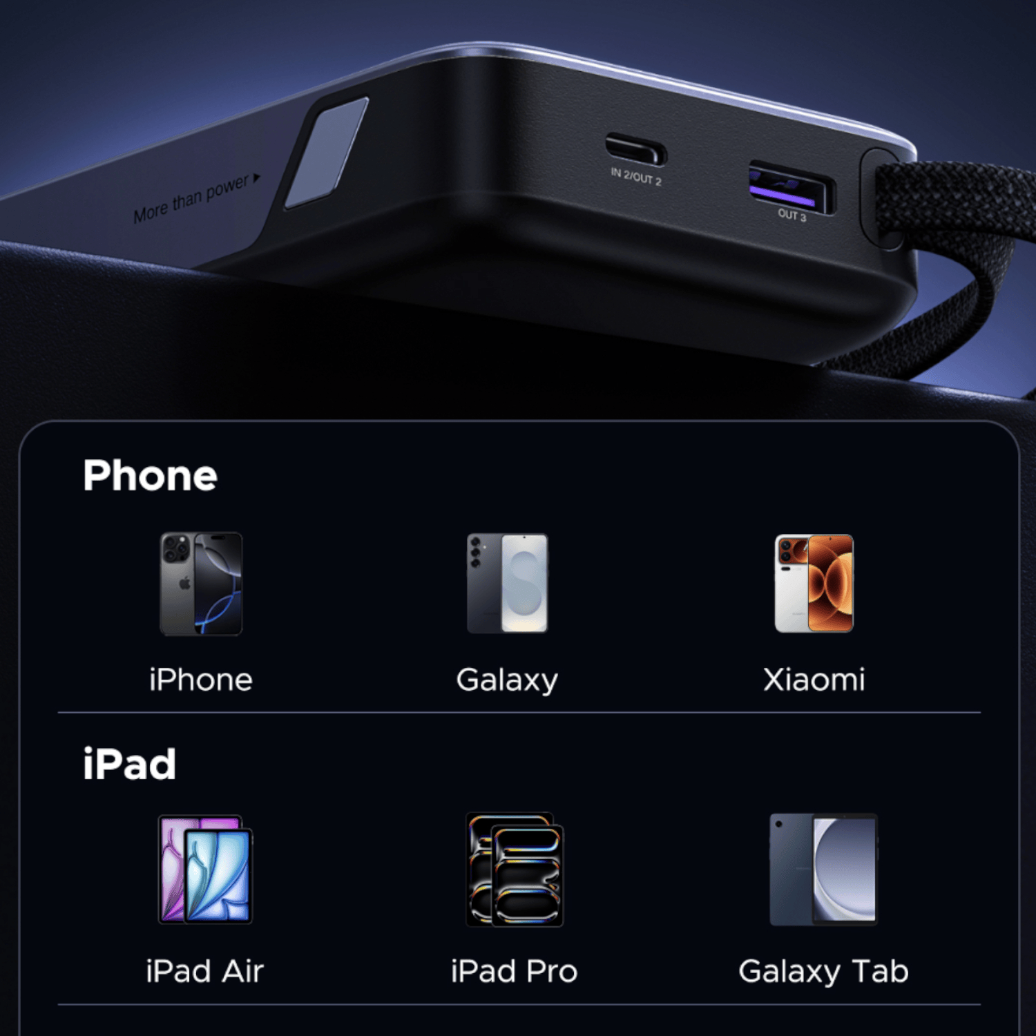 UGREEN Nexode Power Bank 20000mAh 55W with built-in USB Type-C Cable - Image 7