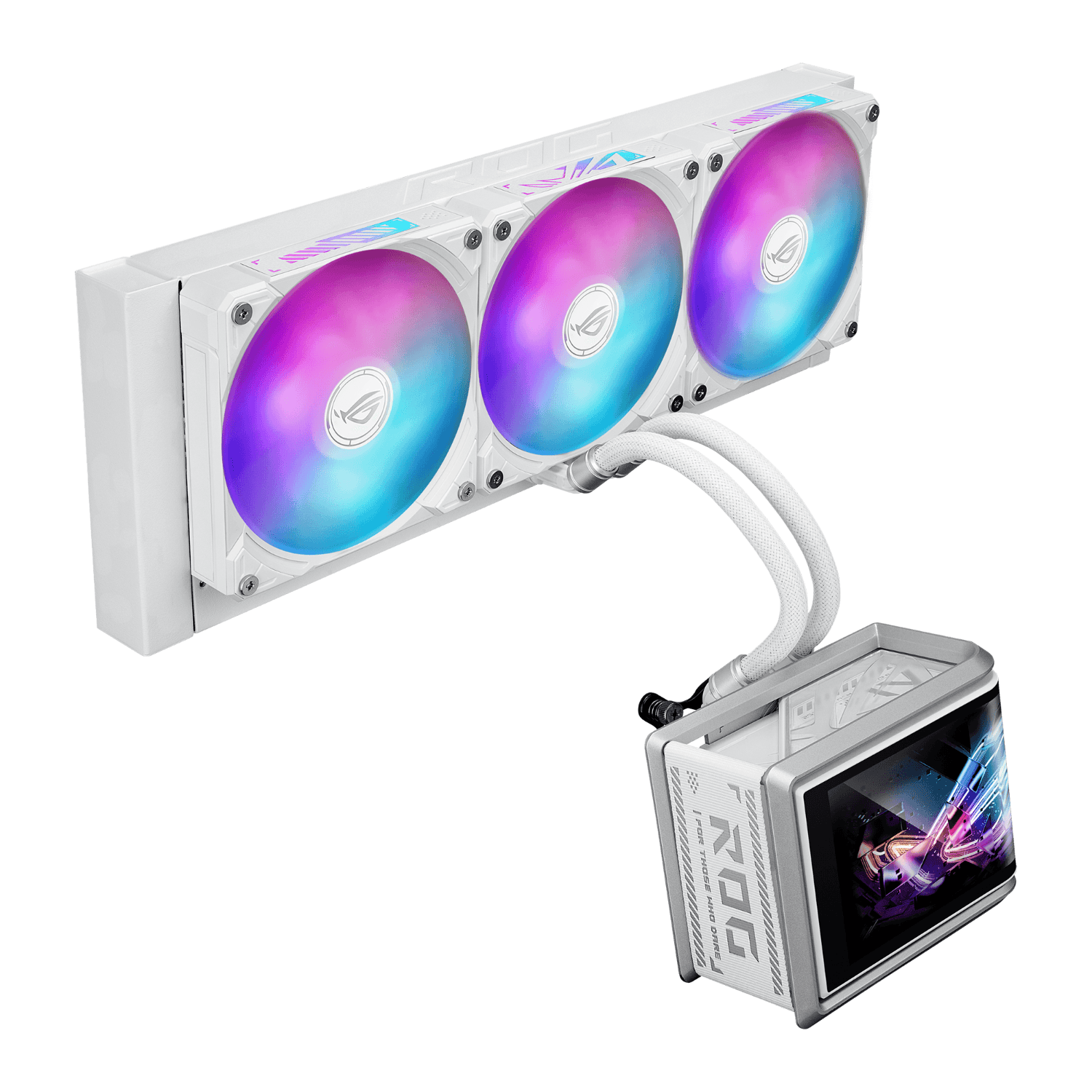 ASUS ROG Ryuo IV SLC 360 ARGB White Edition 360MM Liquid CPU Cooler - White - Image 3